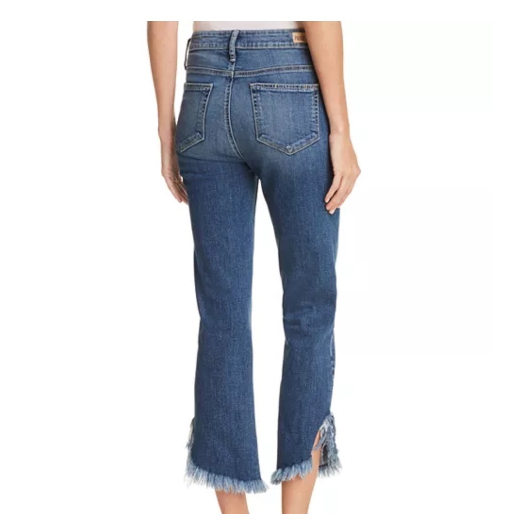 PAIGE Hoxton Straight Ankle Norfolk Jeans Frayed Hem Cropped Denim Size 30 - Picture 7 of 12